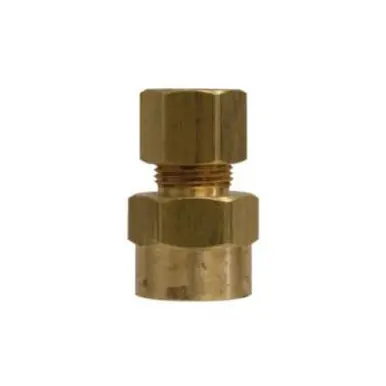 Midland Industries 18146L - Light Pattern Adapter, 1/4" Compression x 1/4" NPT(F)F, Brass