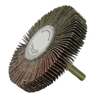 WEILER 52025 Tiger Mounted Flap Wheels, 3", 80 Grit, 23000RPM