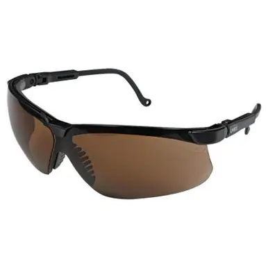 Honeywell S3201 Genesis Eyewear, Espresso Lens, Polycarbonate, Ultra-dura, Black Frame