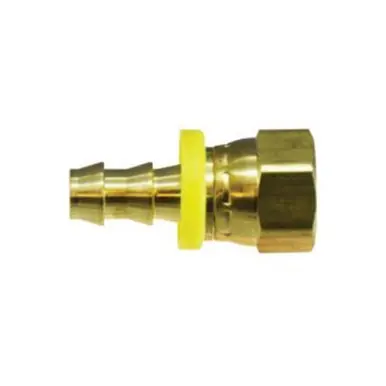 Midland Industries 30344 - Adapter, 3/8" Push-On Hose Barbed x 3/8" FNPSM Ball Seat Swivel, Brass