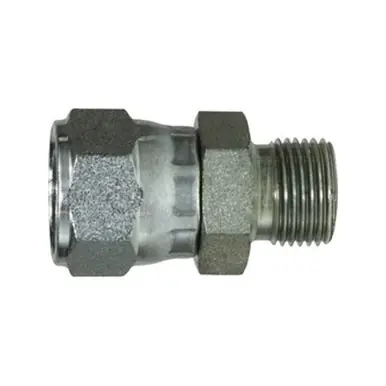 Midland Industries 702286 - Adapter, 1/2" Female JIC x 3/8" Male BSPP Swivel, Steel