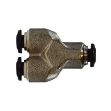 Midland Industries 20745N - Union Wye, 5mm Push-In x 5mm Push-In x 5mm Push-In, Brass,