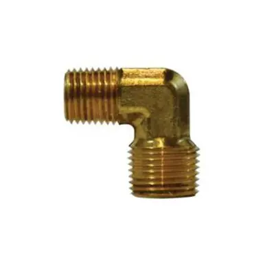 Midland Industries 28275 - 90° Reducing Elbow, 3/8" MIP x 1/4" MIP, Brass