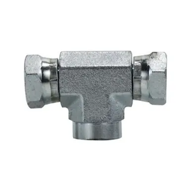 Midland Industries 160264 - Swivel Tee, 3/8" FNPSM x 3/8" FNPSM x 1/4" FNPSM, Steel