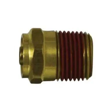 Midland Industries 680302 - Straight Adapter, 3/16" Push" Tube x 1/8" MIP, Brass