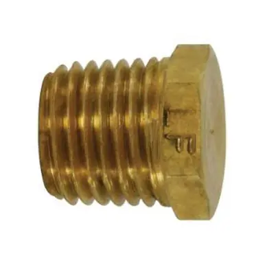 Midland Industries 706121-08 - Cored Hex Head Plug, 1/2" MPT, Brass