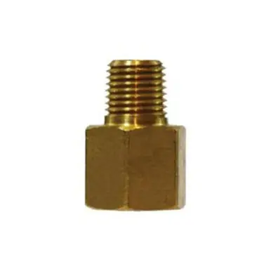 Midland Industries 10442 - Adapter, 3/8" SAE 45° Female Flared x 1/4" MIP, Brass
