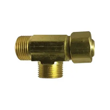 Midland Industries 935044 - Swivel Tee, 1/4" Compression x 1/4" Compression x 3/8" Compression,