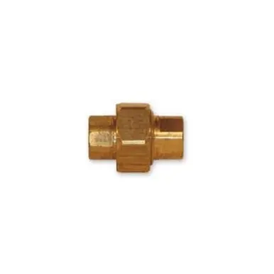Midland Industries 104-4 - Pipe Union, 1/4" FIP x 1/4" FIP, 1.31" Brass