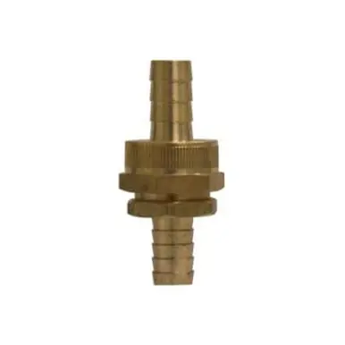 Midland Industries 30459 - Coupling Set w/ Hex Nut, 3/4" Hose Barbed x 3/4" Hose Barbed, Brass