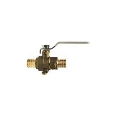 Midland Industries 945652LF - Ball Valve w/ Waste Drain & Drop Ear, 1" Nominal, PEX x PEX