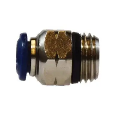 Midland Industries 20054N - Straight Adapter, 1/4" Push-In x 1/8" NPT(M) Global, Brass,