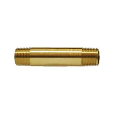 Midland Industries 28153 - Long Nipple, 1/2" NPT(M) x 1/2" NPT(M), 2" Brass