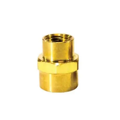 Midland Industries 119A-DC -Champion Brass Reducer Coupling, 1/2" NPTF x 3/8" NPTF, Brass