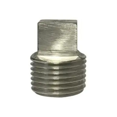 Midland Industries 62653B1 - Barstock Square Head Plug, 1/2" MPT, Stainless Steel, 1000/3000 lb