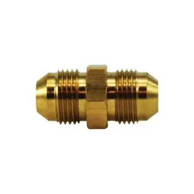 Midland Industries 28970 - Straight Tube Union, 1/2" Male JIC Flared x 1/2" Male JIC Flared, Brass