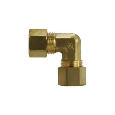 Midland Industries 700065-06 - 90-deg Elbow, 3/8" Compression x 3/8" Compression, Brass