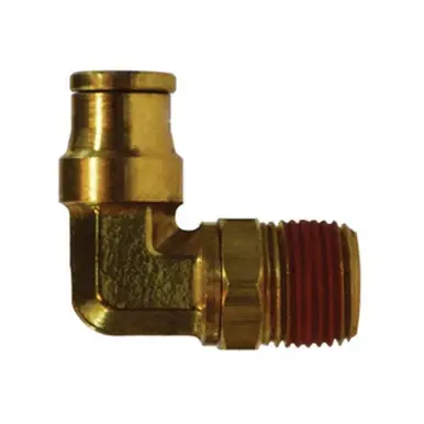 Midland Industries 695322S - 90° Elbow, 5/32" Push-In x 1/8" NPT(M)F, Brass