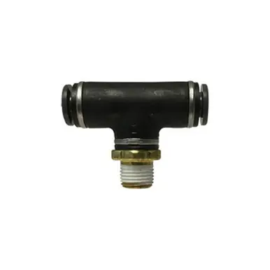 Midland Industries 720602SC - Branch Tee, 3/8" Push" Tube x 3/8" Push" Tube x 1/8" MPT, Composite
