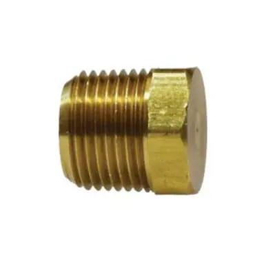 Midland Industries 28204 - Heavy Duty Cored Hex Plug, 1/2" NPT(M), 0.81" Brass
