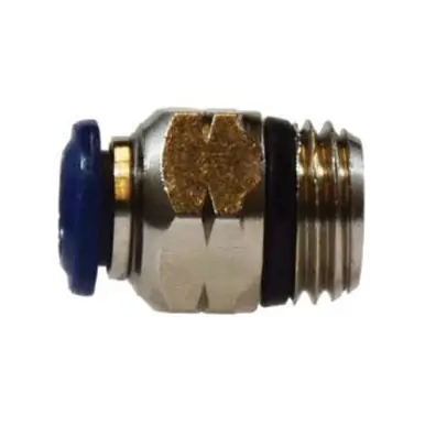 Midland Industries 20049N - Straight Connector, 5/32" Tube OD x 10 MIP, Brass, Nickel-Plated