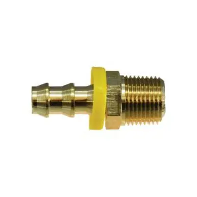 Midland Industries 29PO1-1212 - Straight Adapter, 3/4" Push-On Hose Barbed x 3/4" NPT(M)F, Brass