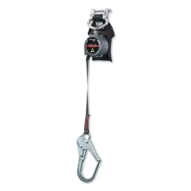Honeywell MFLET-1/7.5FT TurboLite Edge Single Leg Personal Fall Limiter, 7.5 ft, Steel Tie-Back Snap