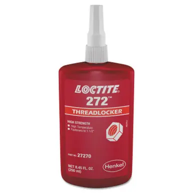 LOCTITE 195542 272 Threadlockers, High Temp/High Strength, 250ml, Red