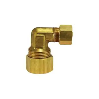 Midland Industries 18135 - 90° Reducing Elbow, 3/8" Compression x 1/4" Compression, Brass