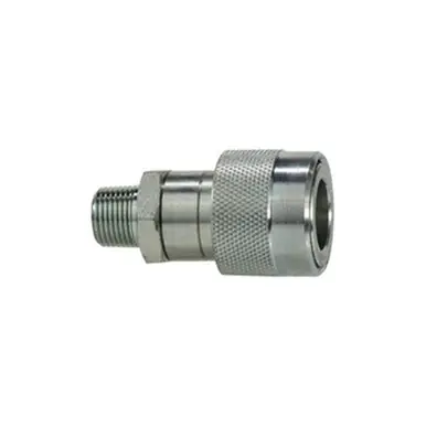 Midland Industries KZEB14SM - Thread Lock Hydraulic Jack Coupling, 1/4" NPT(M) x 1/4", Steel