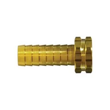 Midland Industries 30506 - Straight Hex Swivel Adapter, 5/8" Garden Hose Barbed x 3/4" FGH, Brass