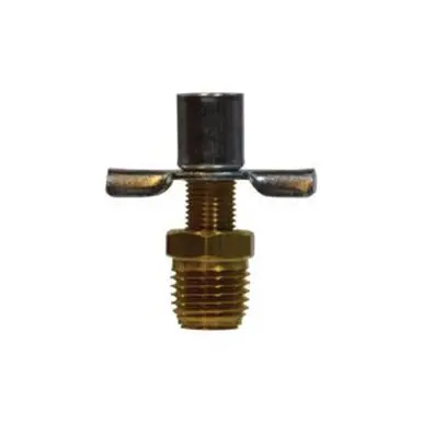 Midland Industries 46084 - Drain Cock w/ External Seat & Spout, 1/4" Nominal Pipe, MIP, Brass Body