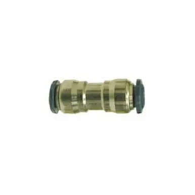 Midland Industries 20019N - Union Connector, 1/4" Push-In x 1/4" Push-In, Brass, Nickel-Plated