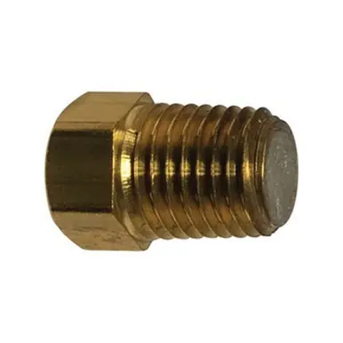 Midland Industries 10603 - Fusible Pipe Plug, 1/4" SAE 45° Flared, Brass