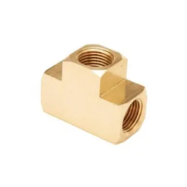 Midland Industries 23700X4X2 - Reducing Union Tee, 1/4" NPTF x 1/4" NPTF x 1/8" NPTF, Brass