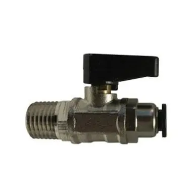 Midland Industries 28407 - Mini Ball Valve, 1/4 x 1/8" Nominal, Push-Fit x NPT(M), 250 psi Pressure,