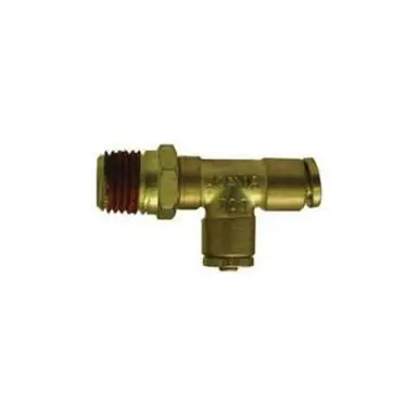 Midland Industries 710404S - Swivel Run Tee, 1/4" Tube OD x 1/4" MIP x 1/4" Tube OD, Brass