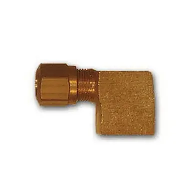 Midland Industries NT70-108 - 90° Elbow, 5/8" Tube OD x 1/2" FPT, Brass