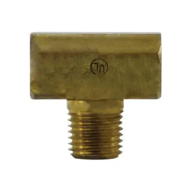 Midland Industries 34001 - Tee, 1/4" Inverted Flared x 1/4" Inverted Flared x 1/4" MIP, Brass