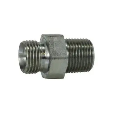 Midland Industries 782512 - Hex Nipple, 3/4" Male BSPP x 3/4" NPT(M), Steel