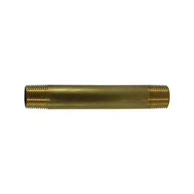 Midland Industries 28486LF - Pipe Nipple, 1/4" MPT x 1/4" MPT, 6" Brass