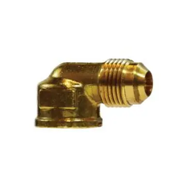 Midland Industries 10314 - 90° Elbow, 1/4" Male Flared x 1/4" NPT(F)F, Brass