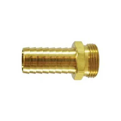 Midland Industries 30571 - Long Shank Hex Adapter, 5/8" Garden Hose Barbed x 3/4" MNPSM, Brass