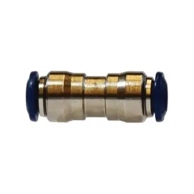 Midland Industries 20018N - Union Connector, 5/32" Push-In x 5/32" Push-In, Brass, Nickel-Plated