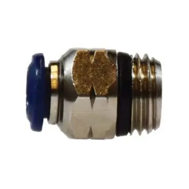 Midland Industries 20046N - Straight Connector, 5/32" Tube OD x 1/4" MIP, Brass, Nickel-Plated
