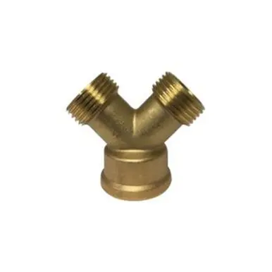 Midland Industries 30140 - Wye Connector, 3/4" FGH x 3/4" MGH x 3/4" FGH, Brass