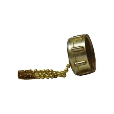 Midland Industries 30142 - Garden Hose Cap w/ Chain, 3/4" Female Garden Hose, Zinc