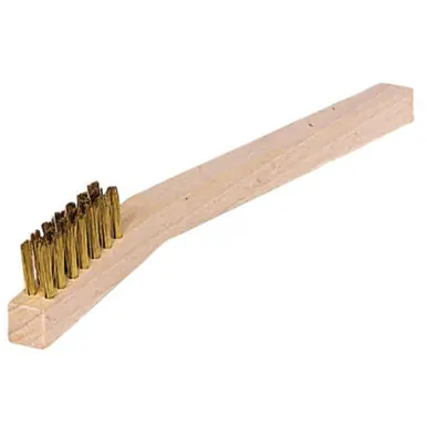 WEILER 44810 Small Hand Scratch Brushes 7 1/2" Straight Brass Wire Wood Handle (36pk)