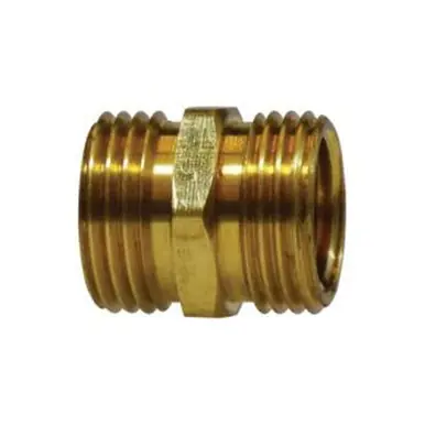 Midland Industries 30098 - Straight Rigid Adapter, 3/4" MGH x 3/4" MGH, Brass