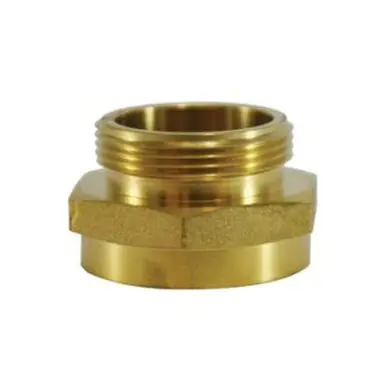 Midland Industries 444318 - Fire Hose Hex Adapter, 2" NPT(F) x 2-1/2" MNST, Brass